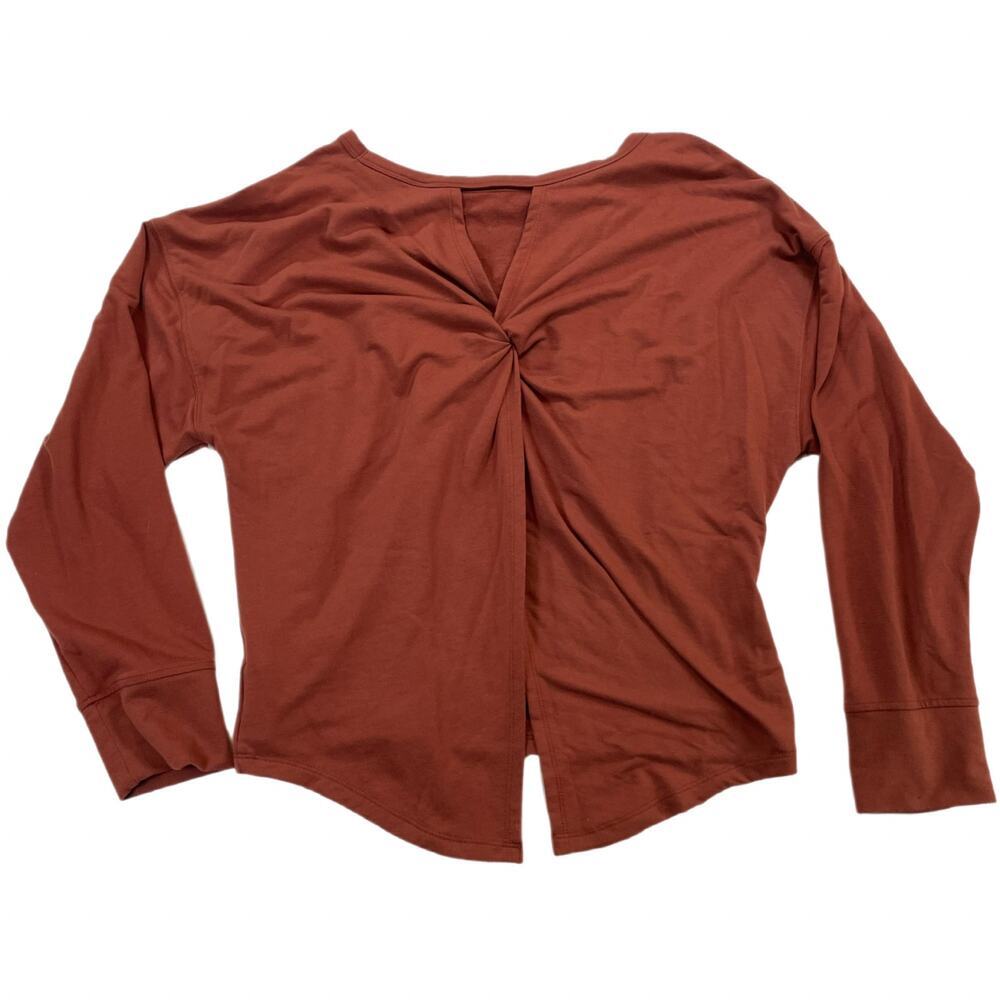 Old Navy Active Women's L Copper Twist Back Cropped Long Sleeve Sweatshirt